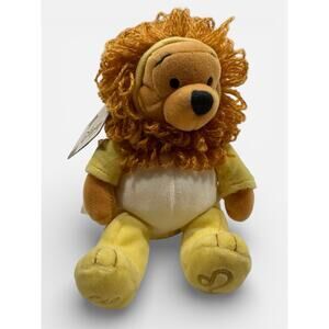 Vintage LEO Winnie the Pooh Disney Store Mini Bean Bag Plush Astrology Zodiac 8"